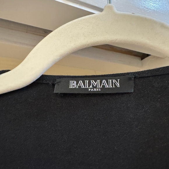 Balmain Paris Crystal embellished black tank - 38 - Picture 6 of 11